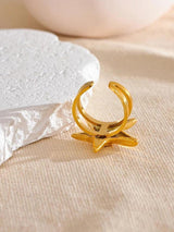 Litlookz Studio Gold Starfish Ring, view 2