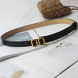 Litlookz Studio Golden Buckle Skinny Belt, view 3