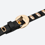 Litlookz Studio Golden Eyelet Faux Leather Belt, view 2