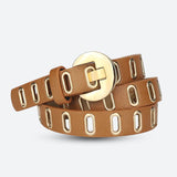 Litlookz Studio Golden Eyelet Faux Leather Belt, view 4