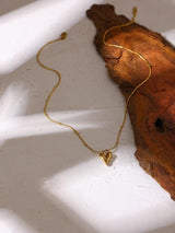 Litlookz Studio Golden Heart Necklace & Earrings Set, view 2