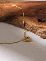 Litlookz Studio Golden Heart Necklace & Earrings Set, view 5