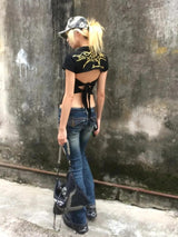 Litlookz Studio Golden Sigilism Backless Top, view 2