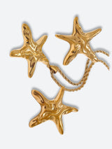 Litlookz Studio Golden Starfish Necklace & Earrings Set, view 4