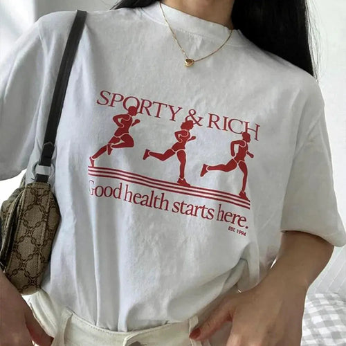 Litlookz Studio Good Health Starts Sport Graphic Tee
