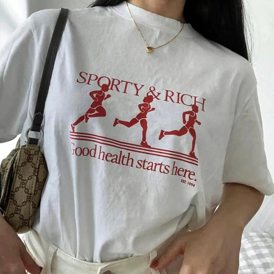 Litlookz Studio Good Health Starts Sport Graphic Tee