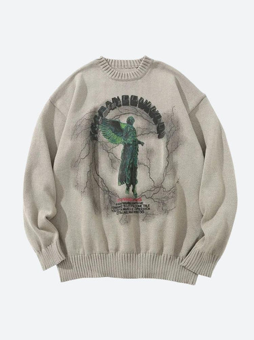 Litlookz Studio Goth Angel Knitted Sweater