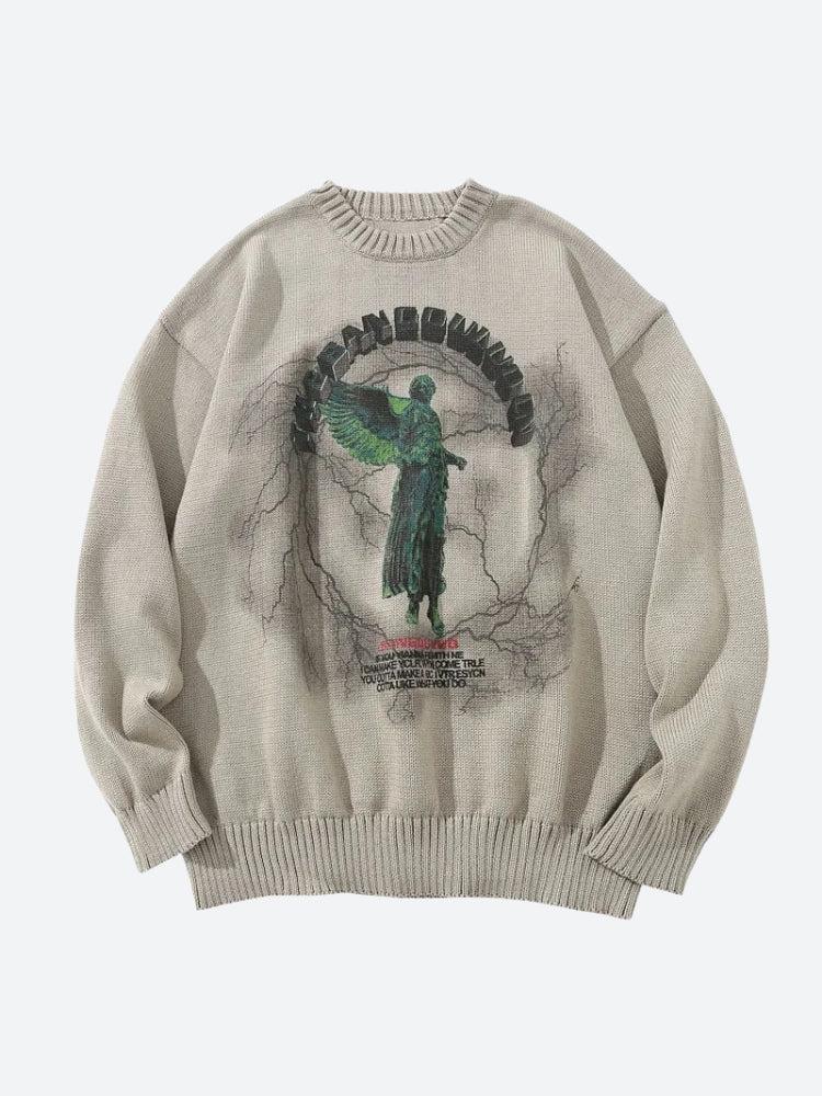 Litlookz Studio Goth Angel Knitted Sweater
