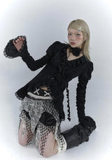 Litlookz Studio Goth Asymmetric Blouse, view 3