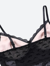 Litlookz Studio Goth Bat Mesh Bustier Crop Top, view 5
