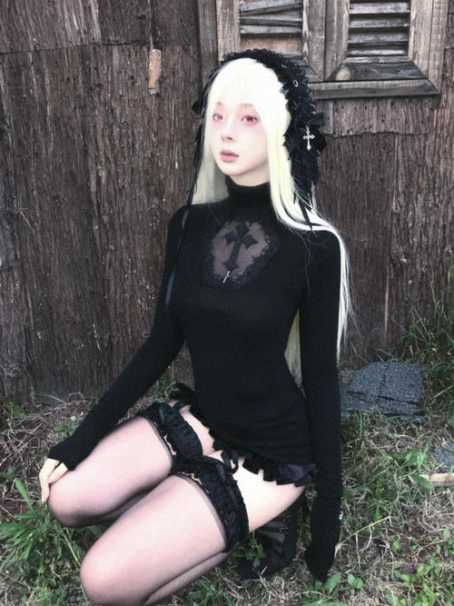 Litlookz Studio Goth Cross Top