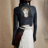 Litlookz Studio Goth Dark Female Figure Mesh Top, view 2