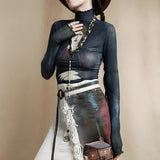 Litlookz Studio Goth Dark Female Figure Mesh Top, view 3