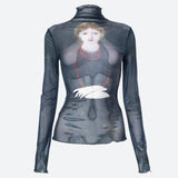 Litlookz Studio Goth Dark Female Figure Mesh Top, view 5