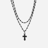 Litlookz Studio Goth Double Chain Cross Necklace, view 4