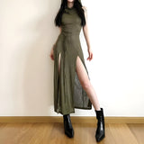 Litlookz Studio Goth Hooded Cut Out Back Midi Dress, view 3