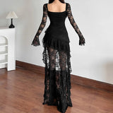 Litlookz Studio Goth Lace Mullet Mini Dress, view 2
