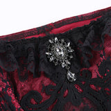 Litlookz Studio Goth Lace Trim Corset Top, view 6