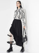 Litlookz Studio Goth Layered Midi Skirt, view 2
