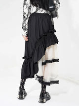 Litlookz Studio Goth Layered Midi Skirt, view 3