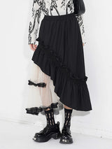 Litlookz Studio Goth Layered Midi Skirt, view 4