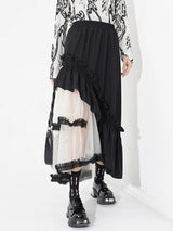 Litlookz Studio Goth Layered Midi Skirt, view 5