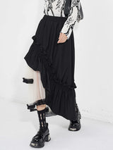 Litlookz Studio Goth Layered Midi Skirt, view 6