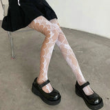 Litlookz Studio Goth Rose Fishnet Tights, view 4