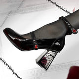 Litlookz Studio Goth Rose Mary Jane High Heels, view 2