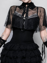 Litlookz Studio Goth Shadow Lace Top, view 2