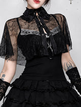 Litlookz Studio Goth Shadow Lace Top, view 4