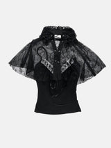 Litlookz Studio Goth Shadow Lace Top, view 5