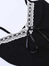 Litlookz Studio Goth Shadow Lace Top, view 6
