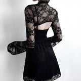 Litlookz Studio Goth Sheer Lace Bolero, view 2