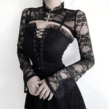 Litlookz Studio Goth Sheer Lace Bolero, view 3