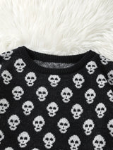Litlookz Studio Goth Skull Pullover Sweater, view 3