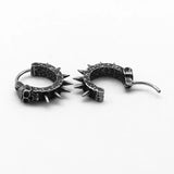 Litlookz Studio Goth Skull Spiked Hoop Earrings, view 2