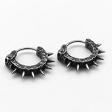 Litlookz Studio Goth Skull Spiked Hoop Earrings, view 3