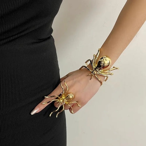 Litlookz Studio Goth Spider Bracelet & Ring