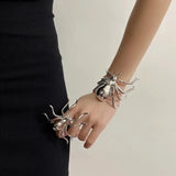 Litlookz Studio Goth Spider Bracelet & Ring, view 4