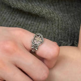 Litlookz Studio Goth Spiked Heart Cross Ring, view 2