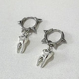 Litlookz Studio Goth Tooth Spiked Hoop Earrings, view 2