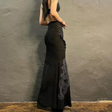 Litlookz Studio Gothic Dragon Printed Maxi Skirt, view 2