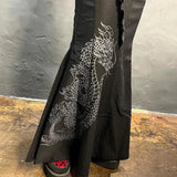Litlookz Studio Gothic Dragon Printed Maxi Skirt, view 5