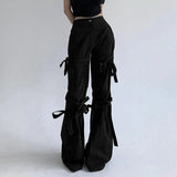 Litlookz Studio Gothic Lace Up Flare Pants, view 4