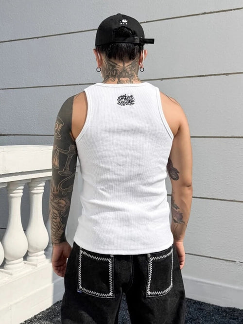 Litlookz Studio Graphic Print Ribbed Tank