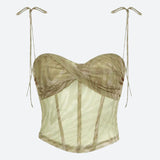 Litlookz Studio Green Corset Top, view 3