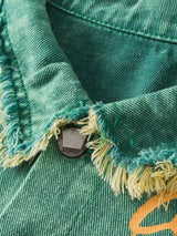 Litlookz Studio Green Denim Jacket, view 5
