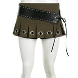Litlookz Studio Grunge Belted Extra Mini Skirt, view 3