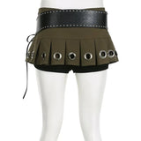 Litlookz Studio Grunge Belted Extra Mini Skirt, view 4